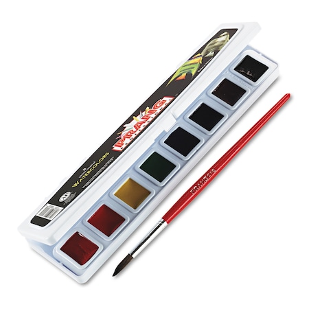 Prang Professional Watercolors, 8 Assorted Colors, Rectangular Pan Palette Tray 08000